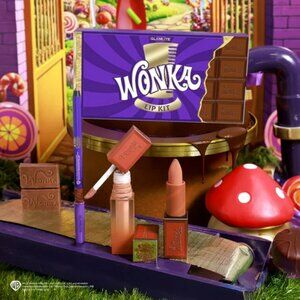 GLAMLITE Willy Wonka Lip Kit – Lipstick + Gloss + Liner – Limited Edition NEW